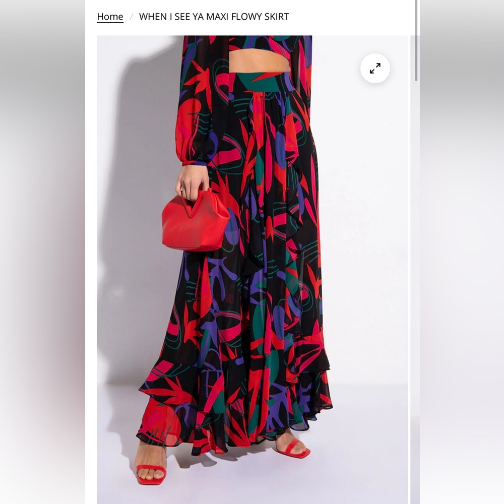 Akira when I see ya Maxi Flowy Skirt